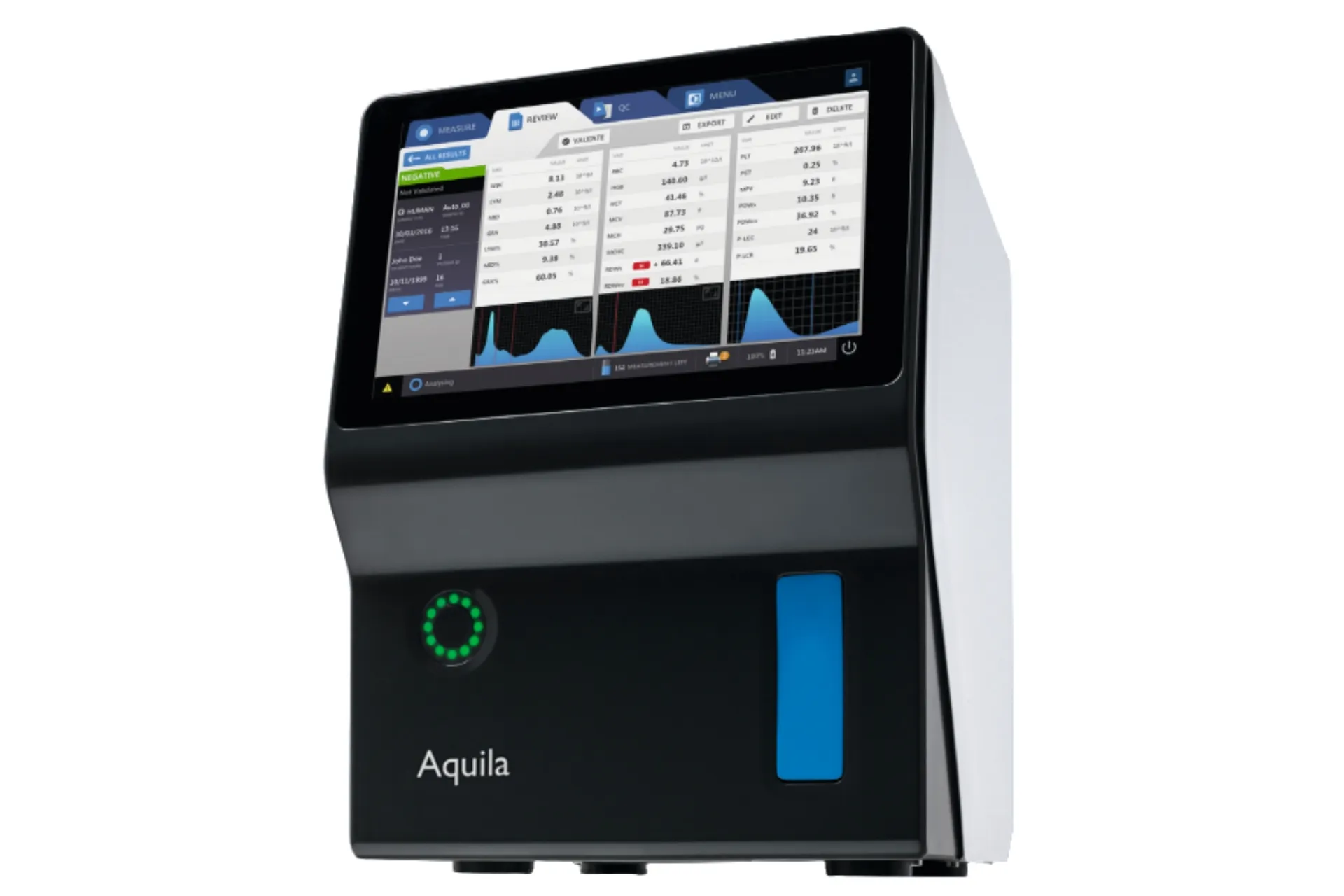 Aquila hematology analyzer for automated blood cell counting and laboratory diagnostics