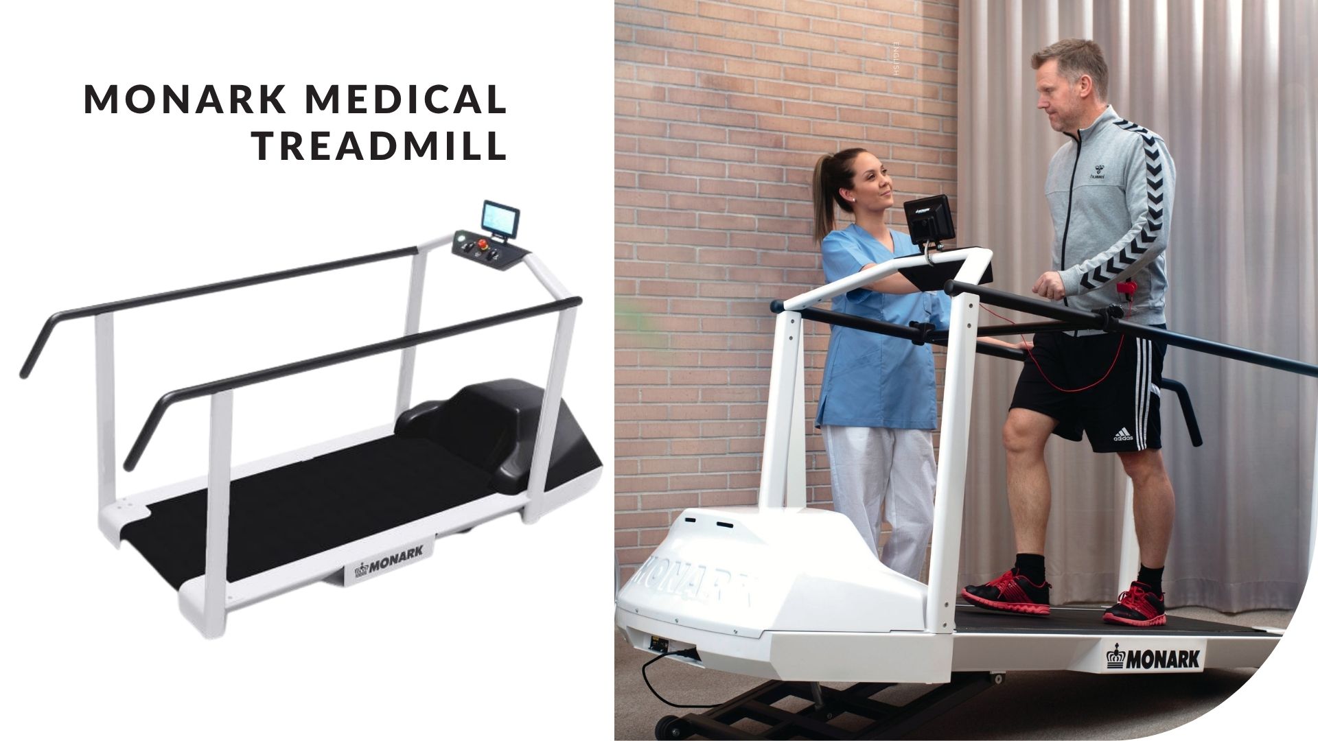 Clinical medical treadmill with slat-belt design for safe cardiac diagnostics and rehabilitation therapy